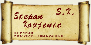 Stepan Kovjenić vizit kartica